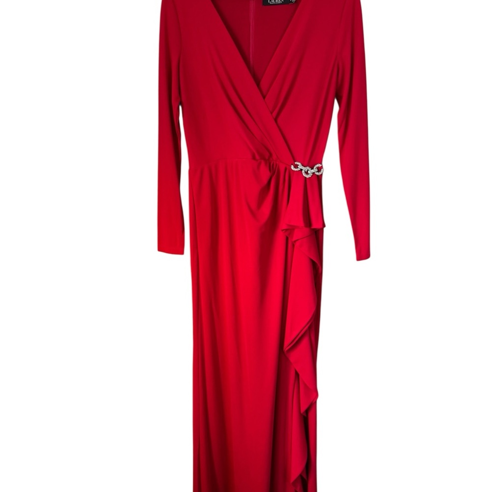 Ralph Lauren Vibrant Red Long Sleeve Dress